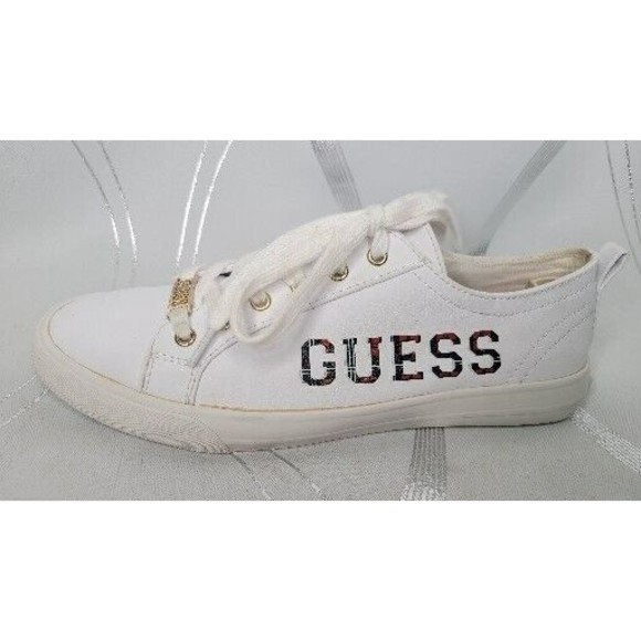 Guess Womens Size 8 1/2 WGTurners R White Casual Lace Up Sneakers Shoes RARE - Picture 5 of 11